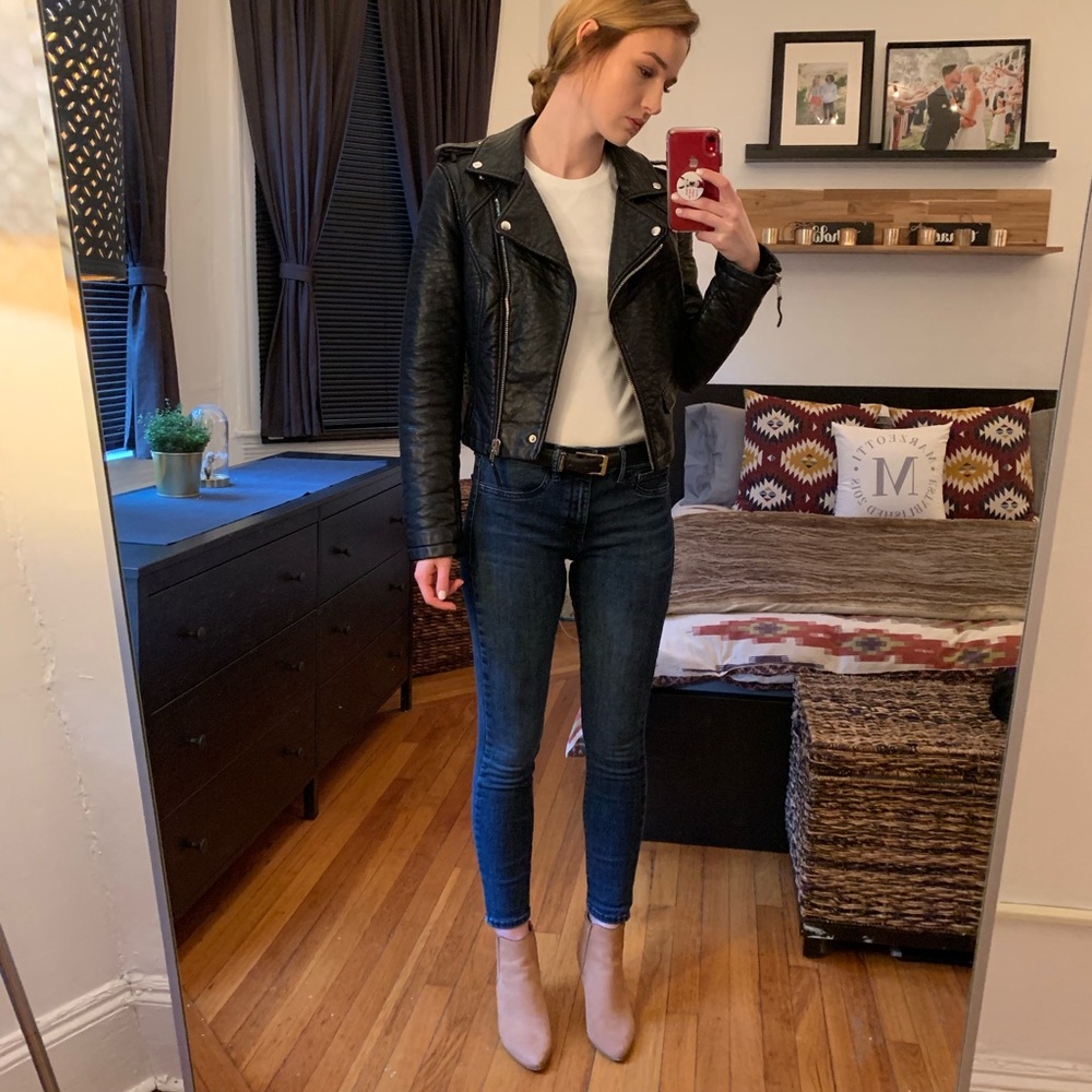 Vegan Leather Moto Jacket